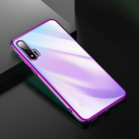 Funda Silicona Ultrafina Carcasa Transparente H02 para Huawei Nova 6 Morado