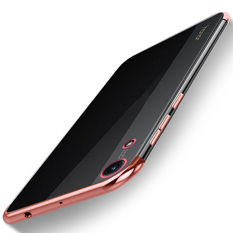 Funda Silicona Ultrafina Carcasa Transparente H02 para Huawei Y6 Pro (2019) Oro Rosa