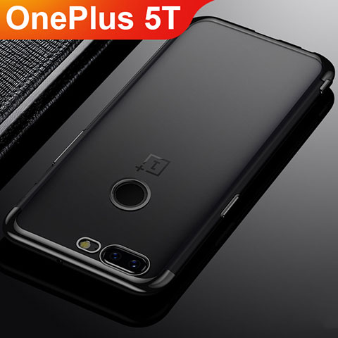 Funda Silicona Ultrafina Carcasa Transparente H02 para OnePlus 5T A5010 Negro