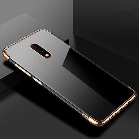 Funda Silicona Ultrafina Carcasa Transparente H02 para OnePlus 7 Oro