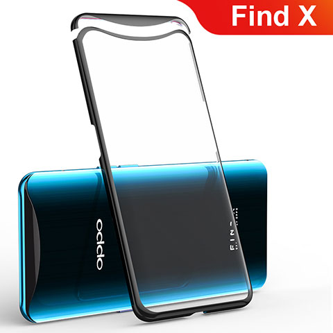 Funda Silicona Ultrafina Carcasa Transparente H02 para Oppo Find X Negro