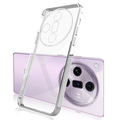 Funda Silicona Ultrafina Carcasa Transparente H02 para Oppo Find X7 5G Plata