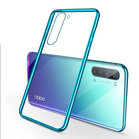 Funda Silicona Ultrafina Carcasa Transparente H02 para Oppo K7 5G Verde