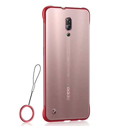 Funda Silicona Ultrafina Carcasa Transparente H02 para Oppo Reno Rojo