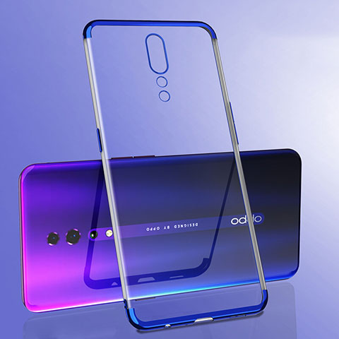 Funda Silicona Ultrafina Carcasa Transparente H02 para Oppo Reno Z Azul