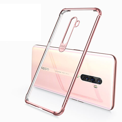 Funda Silicona Ultrafina Carcasa Transparente H02 para Oppo Reno2 Oro Rosa