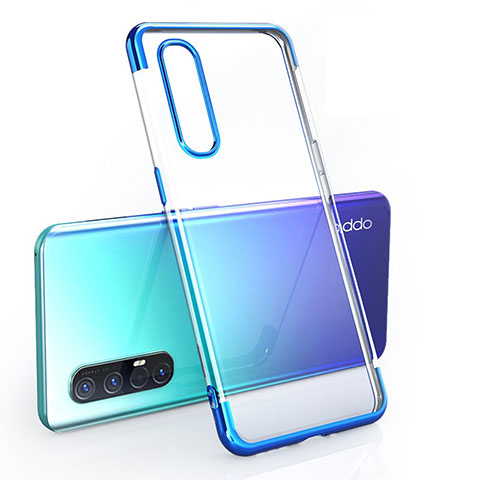 Funda Silicona Ultrafina Carcasa Transparente H02 para Oppo Reno3 Pro Azul