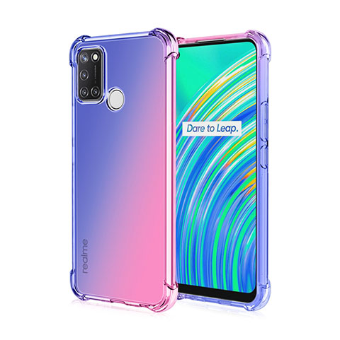 Funda Silicona Ultrafina Carcasa Transparente H02 para Realme C17 Azul