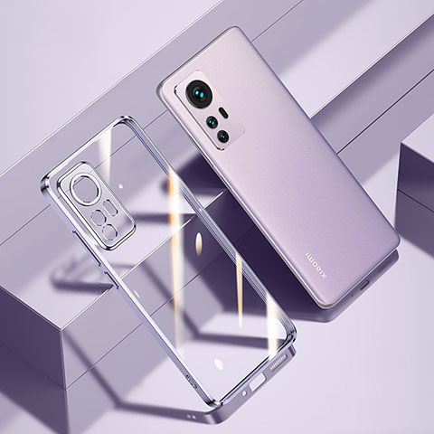 Funda Silicona Ultrafina Carcasa Transparente H02 para Xiaomi Mi 12 Pro 5G Morado