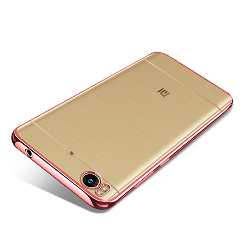 Funda Silicona Ultrafina Carcasa Transparente H02 para Xiaomi Mi 5S Oro Rosa