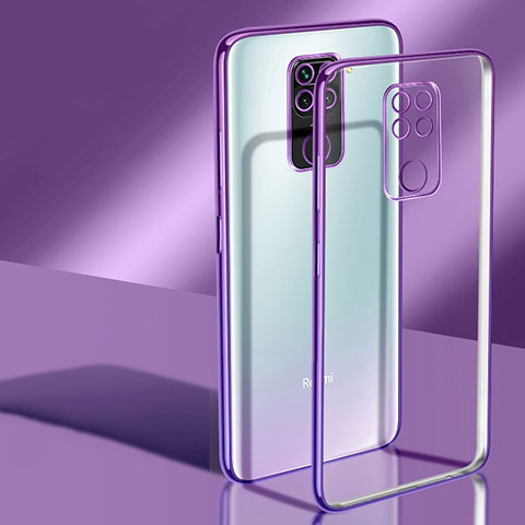 Funda Silicona Ultrafina Carcasa Transparente H02 para Xiaomi Redmi 10X 4G Morado