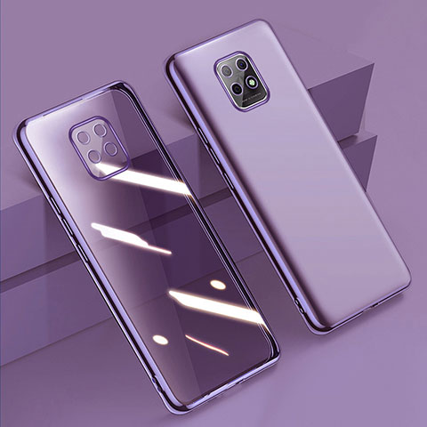 Funda Silicona Ultrafina Carcasa Transparente H02 para Xiaomi Redmi 10X 5G Morado