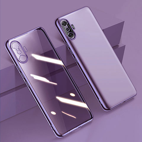 Funda Silicona Ultrafina Carcasa Transparente H02 para Xiaomi Redmi K40 Gaming 5G Morado