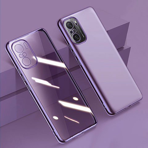 Funda Silicona Ultrafina Carcasa Transparente H02 para Xiaomi Redmi K40 Pro 5G Morado