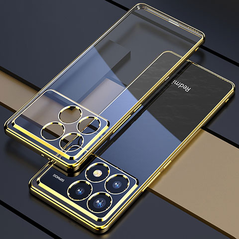 Funda Silicona Ultrafina Carcasa Transparente H02 para Xiaomi Redmi K70 5G Oro