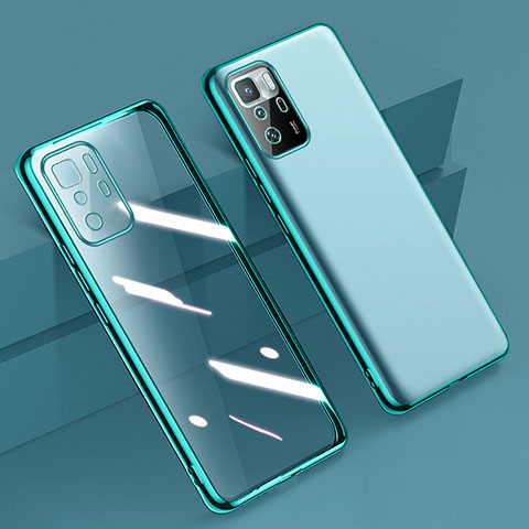 Funda Silicona Ultrafina Carcasa Transparente H02 para Xiaomi Redmi Note 10 Pro 5G Verde