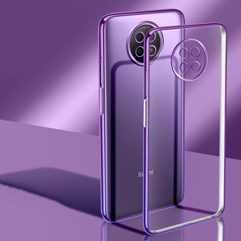 Funda Silicona Ultrafina Carcasa Transparente H02 para Xiaomi Redmi Note 9 5G Morado