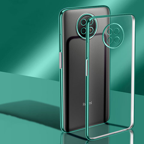 Funda Silicona Ultrafina Carcasa Transparente H02 para Xiaomi Redmi Note 9 5G Verde