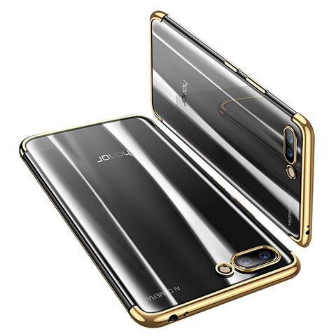 Funda Silicona Ultrafina Carcasa Transparente H03 para Huawei Honor 10 Oro