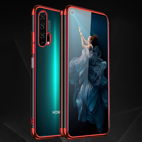 Funda Silicona Ultrafina Carcasa Transparente H03 para Huawei Honor 20 Pro Rojo