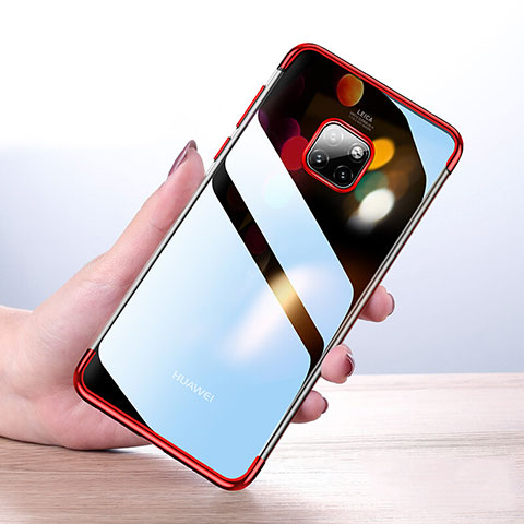 Funda Silicona Ultrafina Carcasa Transparente H03 para Huawei Mate 20 Pro Rojo