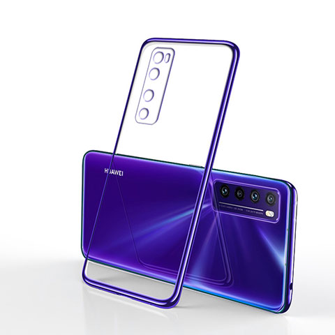 Funda Silicona Ultrafina Carcasa Transparente H03 para Huawei Nova 7 5G Morado