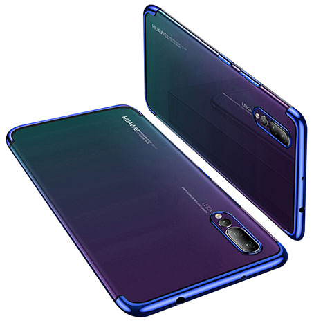 Funda Silicona Ultrafina Carcasa Transparente H03 para Huawei P20 Pro Azul