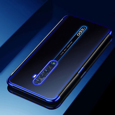 Funda Silicona Ultrafina Carcasa Transparente H03 para Oppo Reno2 Azul