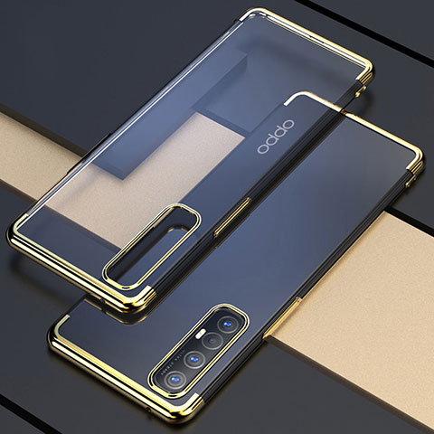 Funda Silicona Ultrafina Carcasa Transparente H03 para Oppo Reno3 Pro Oro