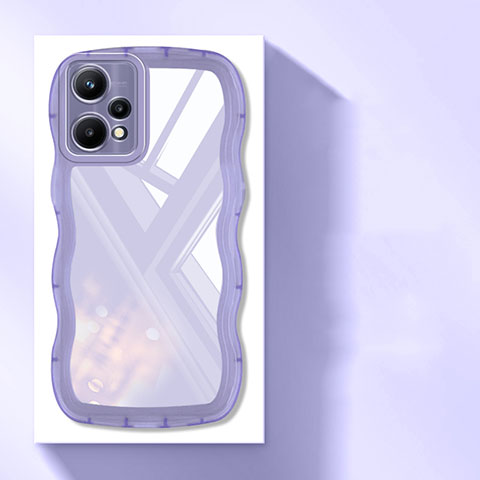 Funda Silicona Ultrafina Carcasa Transparente H03 para Realme 9 4G Morado