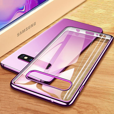 Funda Silicona Ultrafina Carcasa Transparente H03 para Samsung Galaxy S10 5G Morado