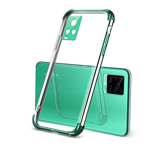 Funda Silicona Ultrafina Carcasa Transparente H03 para Vivo V20 Pro 5G Verde