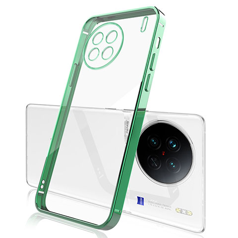 Funda Silicona Ultrafina Carcasa Transparente H03 para Vivo X90 Pro+ Plus 5G Verde