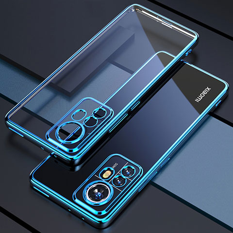 Funda Silicona Ultrafina Carcasa Transparente H03 para Xiaomi Mi 12 Pro 5G Azul