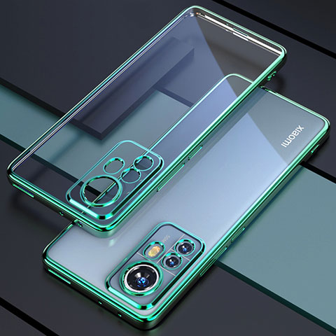 Funda Silicona Ultrafina Carcasa Transparente H03 para Xiaomi Mi 12S Pro 5G Verde