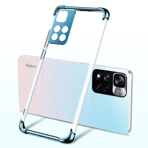 Funda Silicona Ultrafina Carcasa Transparente H03 para Xiaomi Redmi Note 11 Pro+ Plus 5G Azul