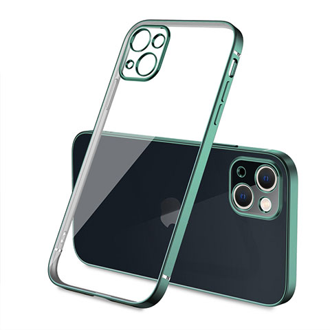 Funda Silicona Ultrafina Carcasa Transparente H04 para Apple iPhone 15 Verde