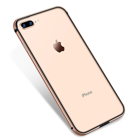 Funda Silicona Ultrafina Carcasa Transparente H04 para Apple iPhone 7 Plus Oro