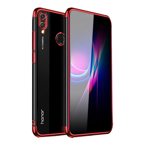 Funda Silicona Ultrafina Carcasa Transparente H04 para Huawei Honor 10 Lite Rojo