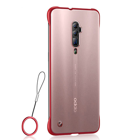 Funda Silicona Ultrafina Carcasa Transparente H04 para Oppo Reno 10X Zoom Rojo