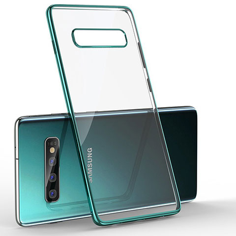 Funda Silicona Ultrafina Carcasa Transparente H04 para Samsung Galaxy S10 Plus Verde