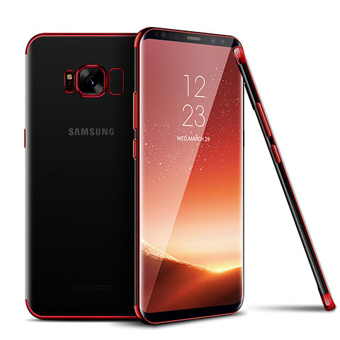 Funda Silicona Ultrafina Carcasa Transparente H04 para Samsung Galaxy S8 Plus Rojo