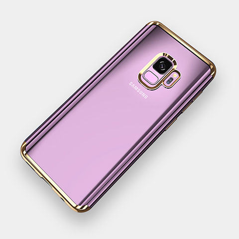 Funda Silicona Ultrafina Carcasa Transparente H04 para Samsung Galaxy S9 Oro