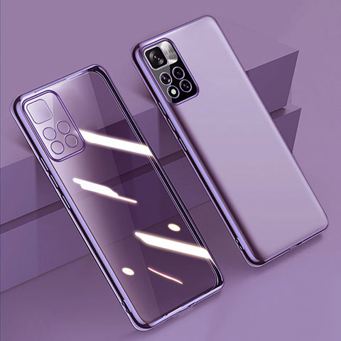 Funda Silicona Ultrafina Carcasa Transparente H04 para Xiaomi Mi 11i 5G (2022) Morado