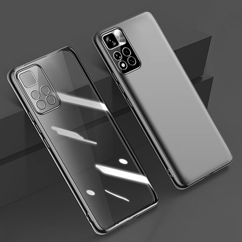 Funda Silicona Ultrafina Carcasa Transparente H04 para Xiaomi Redmi Note 11 Pro+ Plus 5G Negro