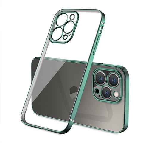 Funda Silicona Ultrafina Carcasa Transparente H05 para Apple iPhone 13 Pro Verde