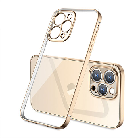 Funda Silicona Ultrafina Carcasa Transparente H05 para Apple iPhone 15 Pro Max Oro