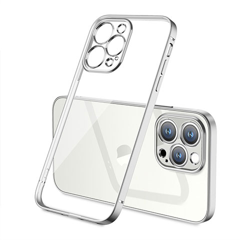 Funda Silicona Ultrafina Carcasa Transparente H05 para Apple iPhone 16 Pro Max Plata