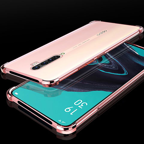 Funda Silicona Ultrafina Carcasa Transparente H05 para Oppo Reno2 Oro Rosa