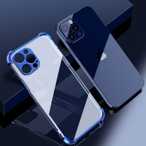 Funda Silicona Ultrafina Carcasa Transparente H06 para Apple iPhone 13 Pro Azul